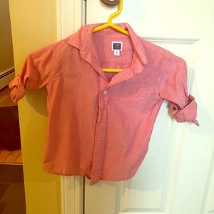 Janie and Jack Light Red Button Down - size 4